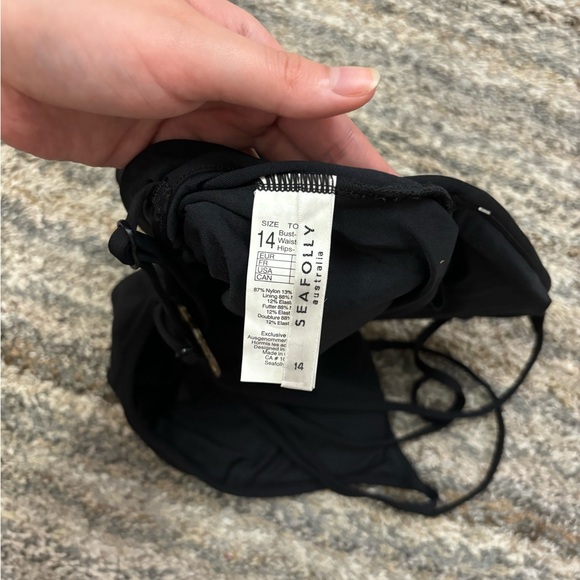 Seafolly Black One Piece Sz 14 NWOT | Seafolly Swimwear | Seafolly One Piece NEW - Picture 6 of 15